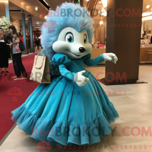 Cyan Hedgehog maskot...