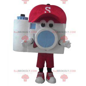 Mascote da câmera com uma tampa vermelha - Redbrokoly.com