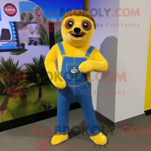 Gul dovendyr maskot kostume...