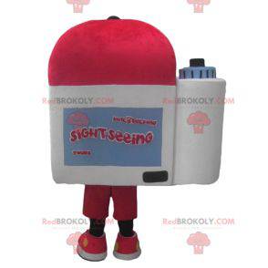 Maskot fotoaparátu s červenou čepicí - Redbrokoly.com