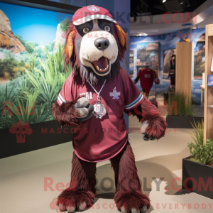Maroon Dog-maskotdraktfigur...