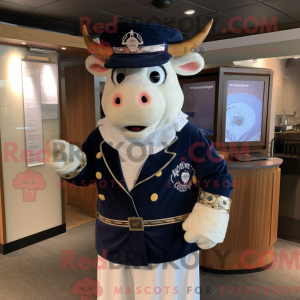 Navy Hereford Cow máscara...