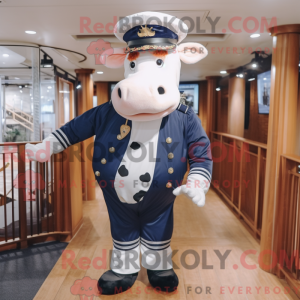 Navy Hereford Cow máscara...