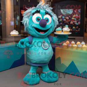 Teal Cupcake Maskottchen...