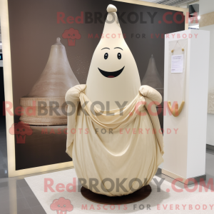 Beige Pear mascot costume...