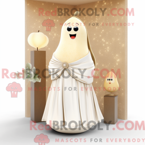 Beige peer mascotte kostuum...