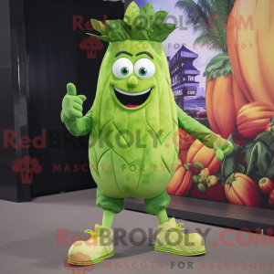 Lime grønn løk maskot...