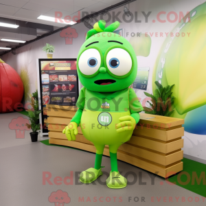 Lime grön maskot kostym...