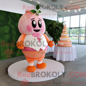 Peach Wedding Cake maskot...