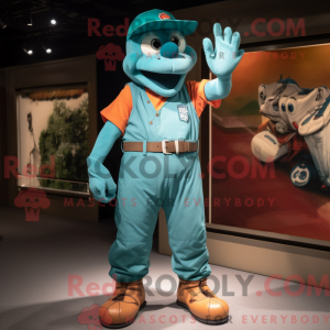 Turquoise honkbalhandschoen...