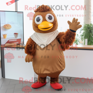 Postava maskota hnědého...
