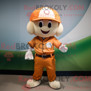 Peach Baseball Ball maskot...