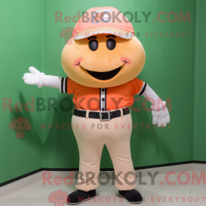 Peach Baseball Ball maskot...