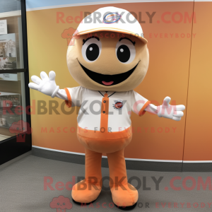 Peach Baseball Ball maskot...