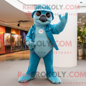 Costume de mascotte de Cyan...