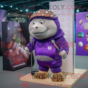 Personaggio mascotte viola...