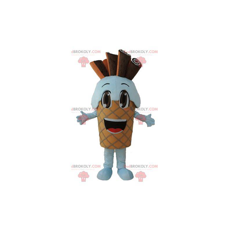 Mascot giant ice cream cone with chocolate - Redbrokoly.com