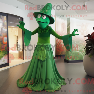 Green Stilt Walker maskot...
