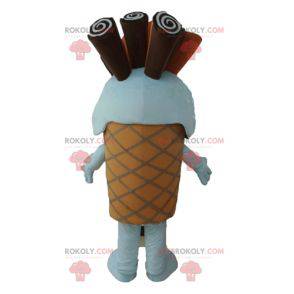 Mascot giant ice cream cone with chocolate - Redbrokoly.com