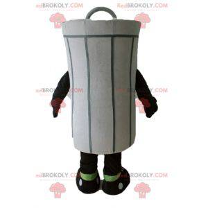 Giant gray dumpster trash mascot - Redbrokoly.com