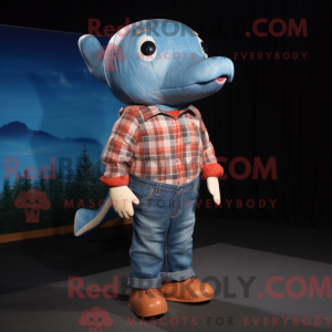 Rust Blue Whale mascot...
