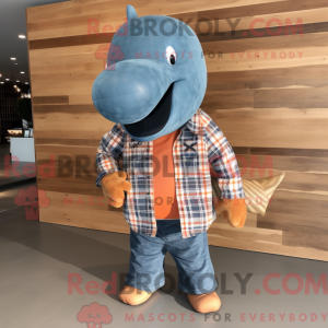 Rust Blue Whale maskot...