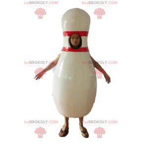 Jätte vit och röd bowlingmaskot - Redbrokoly.com