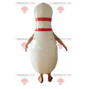 Mascota gigante de bolos blanco y rojo - Redbrokoly.com