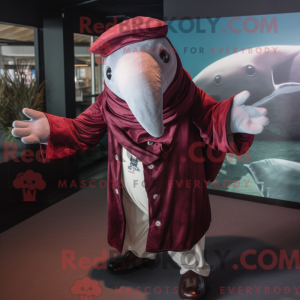 Maroon Pukkelhval maskot...
