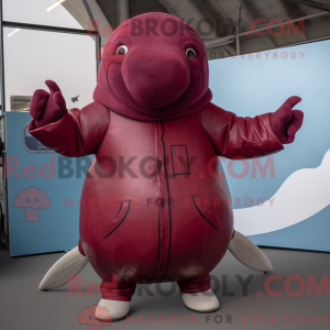 Maroon Pukkelhval maskot...
