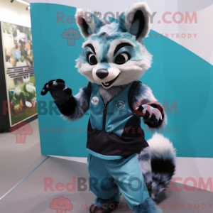 Cyan Civet Maskottchen...