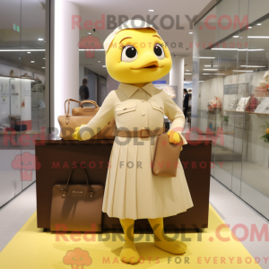 Personaggio mascotte beige...