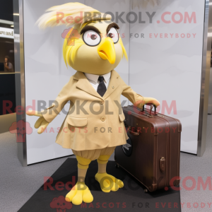 Máscara kanarifugl bege com...