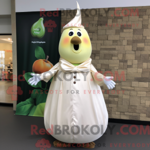 Cream Pear-mascottekostuum...