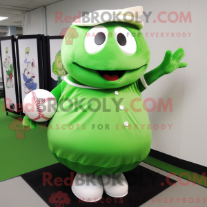 Máscara de beisebol verde...