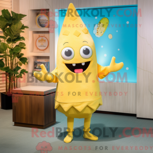 Geel Ray-mascottekostuum...