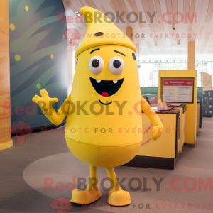 Yellow Ray maskot kostume...