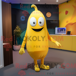 Yellow Ray maskot kostume...