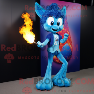 Máscara Blue Fire Eater com...