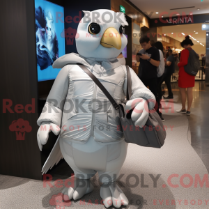 Silver Dove mascottekostuum...
