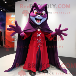Magenta Vampir Maskottchen...
