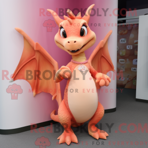 Peach Dragon mascot costume...