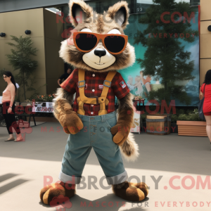 Rust Raccoon mascot costume...