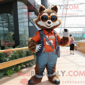 Rust Raccoon mascot costume...