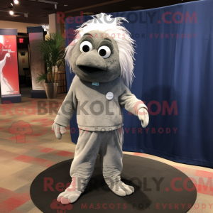 Gray Betta Fish mascot...