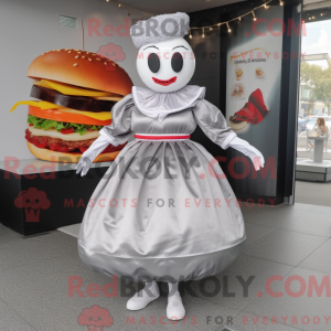 Silver Hamburger mascot...