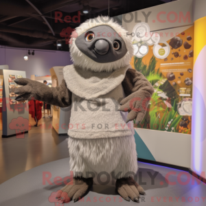 Gray Sloth mascot costume...