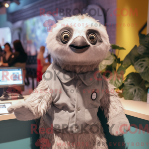 Grå dovendyr maskot kostume...