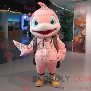 Peach Shark maskot kostume...