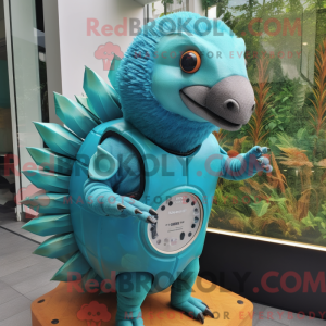 Turkis Pangolin maskot...
